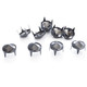 Spike Low Cone Stud Rivet with 4 Prongs - (Pack of 50)